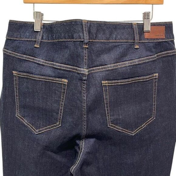Lands End Womens Denim Double Button Straight Jeans Blue Size 20W NWT - Picture 4 of 10
